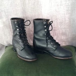 Ankle boots, unbranded, black leather, 6